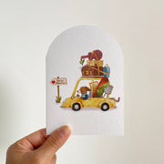 New Home — greeting card held in hand
