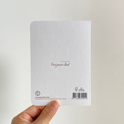 Congratulations — back of the greeting card
