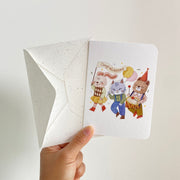 Congratulations — greeting card with its matching envelope