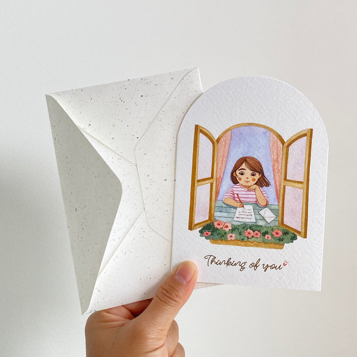 Thinking of You — greeting card with its matching envelope