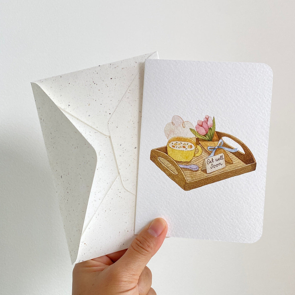 Get Well Soon Soup — greeting card with its matching envelope