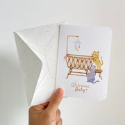 Welcome Baby — greeting card with its matching envelope