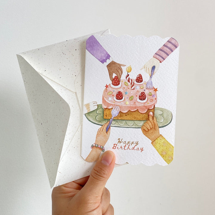 Happy Birthday — greeting card with its matching envelope