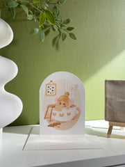 You Deserve to Relax — greeting card displayed on a shelf