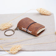 Mini Leather Planner Keychain