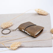 Mini Leather Planner Keychain