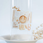 Beautiful handmade But First Coffee Vinyl Sticker stationery - created by Lettoon