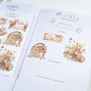 Beautiful handmade Cozy Autumn Set Sticker Sheets stationery - created by Lettoon