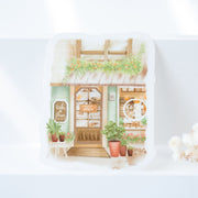 Beautiful handmade Flower Cafe Vinyl Sticker stationery - created by Lettoon