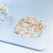 Beautiful handmade Knit Me Vinyl Sticker stationery - created by Lettoon