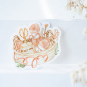 Beautiful handmade Knit Me Vinyl Sticker stationery - created by Lettoon