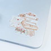 Beautiful handmade Love Writing Vinyl Sticker stationery - created by Lettoon