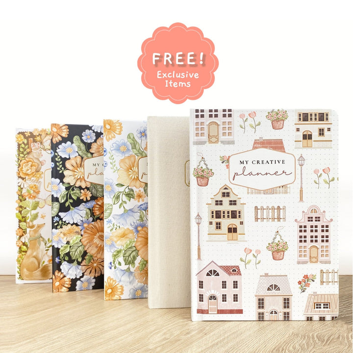 Beautiful handmade My Creative Planner - Undated Planner stationery - created by Lettoon