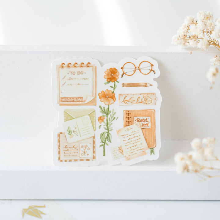 Beautiful handmade My Essentials Vinyl Sticker stationery - created by Lettoon