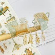 Aesthetic Cozy 105mm x 148mm - 2 pieces on the stick and a sheet on the table 