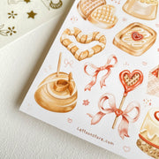 Premium Handmade Sticker Sheet 
Chocolate Lover 105mm x 148mm - a sheet on the table 