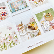 Premium Handmade Sticker Sheet Happy Summer Day 105mm x 148mm -  a sheet on the table