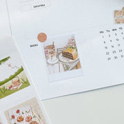 Premium Handmade Sticker Sheet Happy Summer Day 105mm x 148mm -  a piece on the table