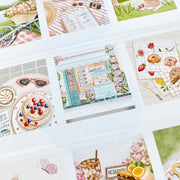 Premium Handmade Sticker Sheet Happy Summer Day 105mm x 148mm -  a sheet on the table
