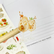 Premium Handmade Sticker Sheet In Love With Italy 105mm x 148mm - a piece and a sheet on the table 