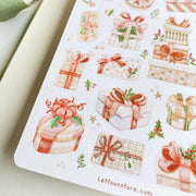 Premium Handmade Sticker Sheet Present Time 105mm x 148mm - a sheet on the table 