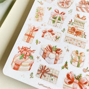 Premium Handmade Sticker Sheet Present Time 105mm x 148mm - a sheet on the table 