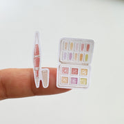 Premium Handmade Sticker Sheet The Art of Summer 105mm x 148mm - 2 pieces on the finger