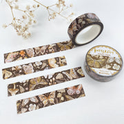 Premium Handmade Washi Tape Butterfly 15mm x 10m - 4 pieces and 2 washi tapes on the table with a white flower branch