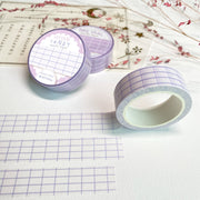 Premium Handmade Washi Tape Cotton Candy 15mm x 10m - 3 pieces and 3 washi tapes on the table with a pink flower branch and chapter sheet