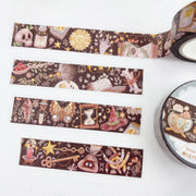 Premium Handmade Washi Tape Dark Magic 15mm x 10m - 2 washi tapes on the table