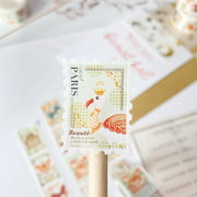 Premium Handmade Washi Tape Dreamy Stamp 25mm x 5m - a piece of washi tape