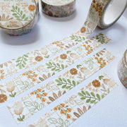 Premium Handmade Washi Tape Flower Grid 15mm x 10m - 4 pieces and 4 washi tapes on the table 
