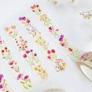 Premium Handmade Washi Tape Lovely Flower 15mm x 10m - a washi tape on the table with a flower branch