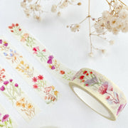 Premium Handmade Washi Tape Lovely Flower 15mm x 10m - a washi tape on the table with a flower branch