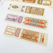 Premium Handmade Washi Tape Positive Vibes 15mm x 10m - 4 pieces on the table 