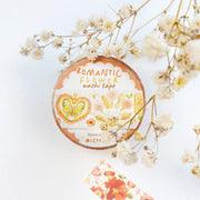 Premium Handmade Washi Tape Romantic Flower 15mm x 10m - a washi tape on the table with a white flower branch
