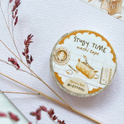 Premium Handmade Washi Tape Study Time 15mm x 10m - a washi tapes on the table with a pink flower branch