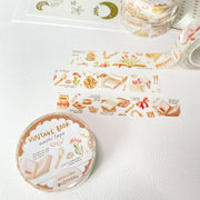 Premium Handmade Washi Tape Vintage Book 15mm x 10m - 3 pieces and 4 washi tapes on the table with a heading chapter