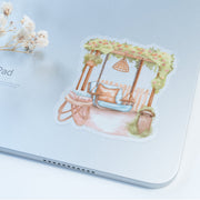 Beautiful handmade Swinging Chair Vinyl Sticker stationery - created by Lettoon