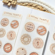 Beautiful handmade Postage Stamps stationery - created by LETTOOn