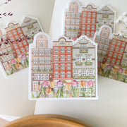 Beautiful handmade Amsterdam Tulip stationery - created by Lettoon