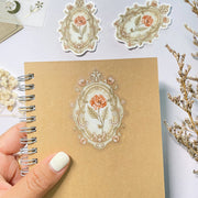 Beautiful handmade Antique Flower Frame stationery - created by Lettoon