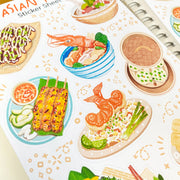 Beautiful handmade Asian Food stationery - created by LETTOOn