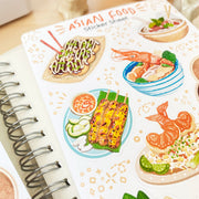 Beautiful handmade Asian Food stationery - created by LETTOOn