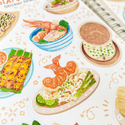 Beautiful handmade Asian Food stationery - created by LETTOOn