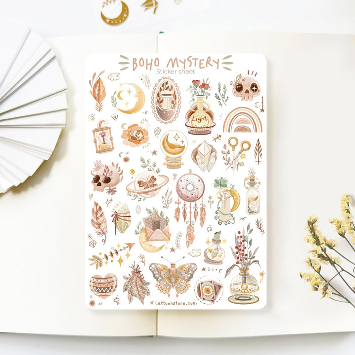 Beautiful handmade Boho Mystery stationery - created by Lettoon