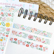 Beautiful handmade Colourful Flower Washi Tape stationery - created by LETTOOn