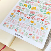 Beautiful handmade Colourful Flower Washi Tape stationery - created by LETTOOn