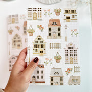 Beautiful handmade Dot Grid Notebook - Cozy House (Pre-Order) stationery - created by Lettoon