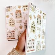 Beautiful handmade Dot Grid Notebook - Cozy House (Pre-Order) stationery - created by Lettoon